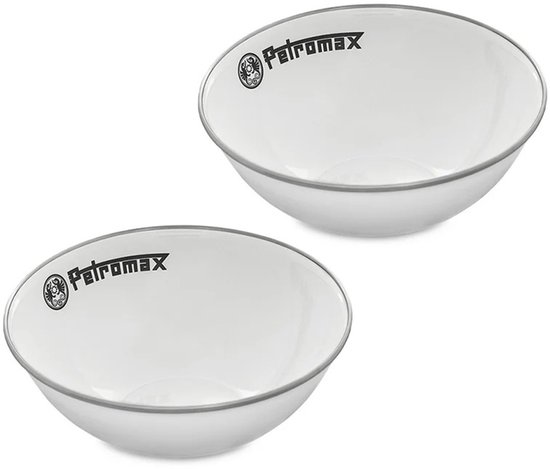 Petromax geëmailleerde kommen wit 2 stuks (1 liter) — afbeelding 4