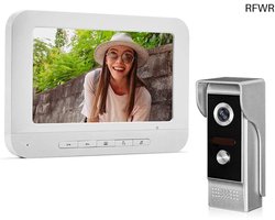 RFWR® Video Deurbel Intercom Systeem met 7 inch Kleur Monitor en Nachtzicht