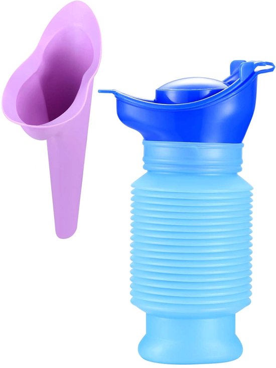 Noodurinoir - Draagbaar - Herbruikbaar - Buitenurinoir - Voor mannen en vrouwen - Buitenurinoirfles - Ideaal voor reisbenodigdheden, kamperen, files en wachtrijen