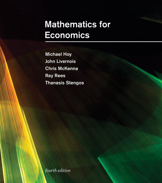 Mathematics for Economics, fourth edition - cover