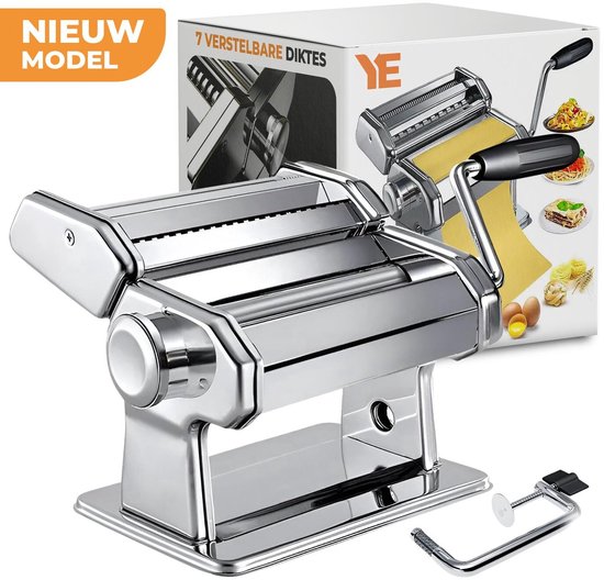 Pastamachine Rvs - Pastamaker - Professioneel - Spaghetti machine - Incl. Receptenboek t.w.v. €20 Cadeau