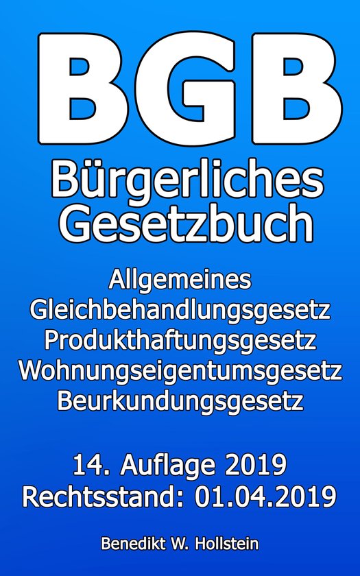 Aktuelle Gesetzestexte 1 - BGB Bürgerliches Gesetzbuch - cover