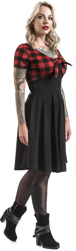 Robe noire à carreaux Rock Rebel by EMP Femme - XXL