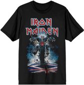 Iron Maiden T-Shirt – Portrait Eddie Screaming Logo – 100% Baumwolle – Schwarz