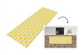 Keukenloper 150x50 cm - Keukenmat vinyl Design - Retro - Seventies - Geel - Keukenmatten loper - Keuken vloerkleed tapijt