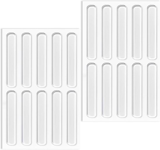 Transparante zelfklevende rubberen bumperpads, 64 stuks, 12 x 4 mm