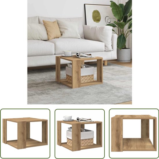 Tables basses vidaXL - Table basse - Table basse 40 x 40 x 30 cm en bois massif, couleur chêne - Table basse en bois - Table basse en chêne - Table compacte