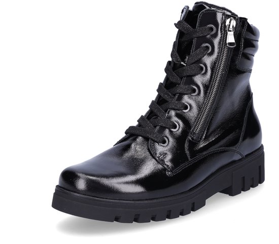 Bottes à lacets Waldläufer pour femme – 723807-143-001 Zwart – Large H – Pointure 37,5