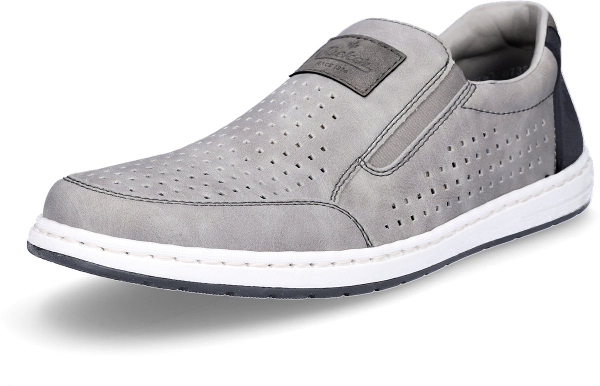Rieker herenschoen slip-on grijs