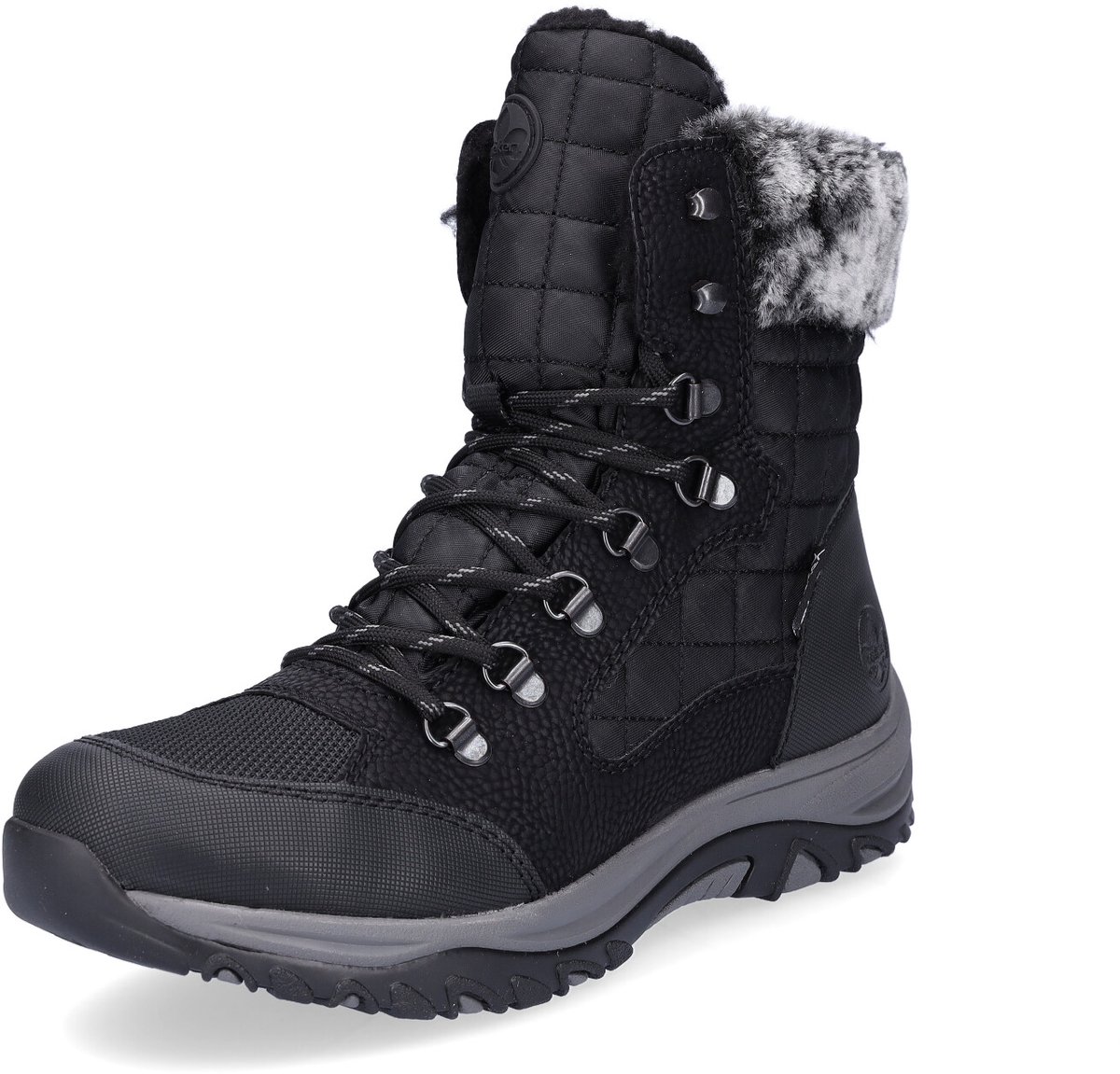 Rieker dames veterboot zwart