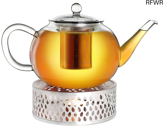 Creano Theepot Van Glas, 0,8 L, Glazen Met Zeef En Deksel, Ideaal Voor Het Bereiden Losse Thee Druppelvrij 664911239