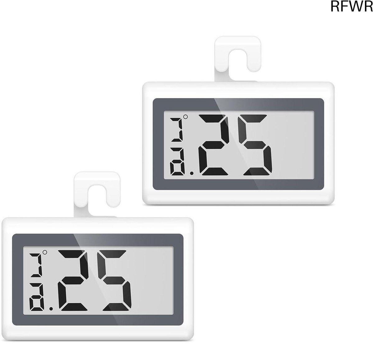 RFWR® Digitale koelkastthermometer met LCD-scherm en vorstalarm - 2 stuks voor thuis en horeca