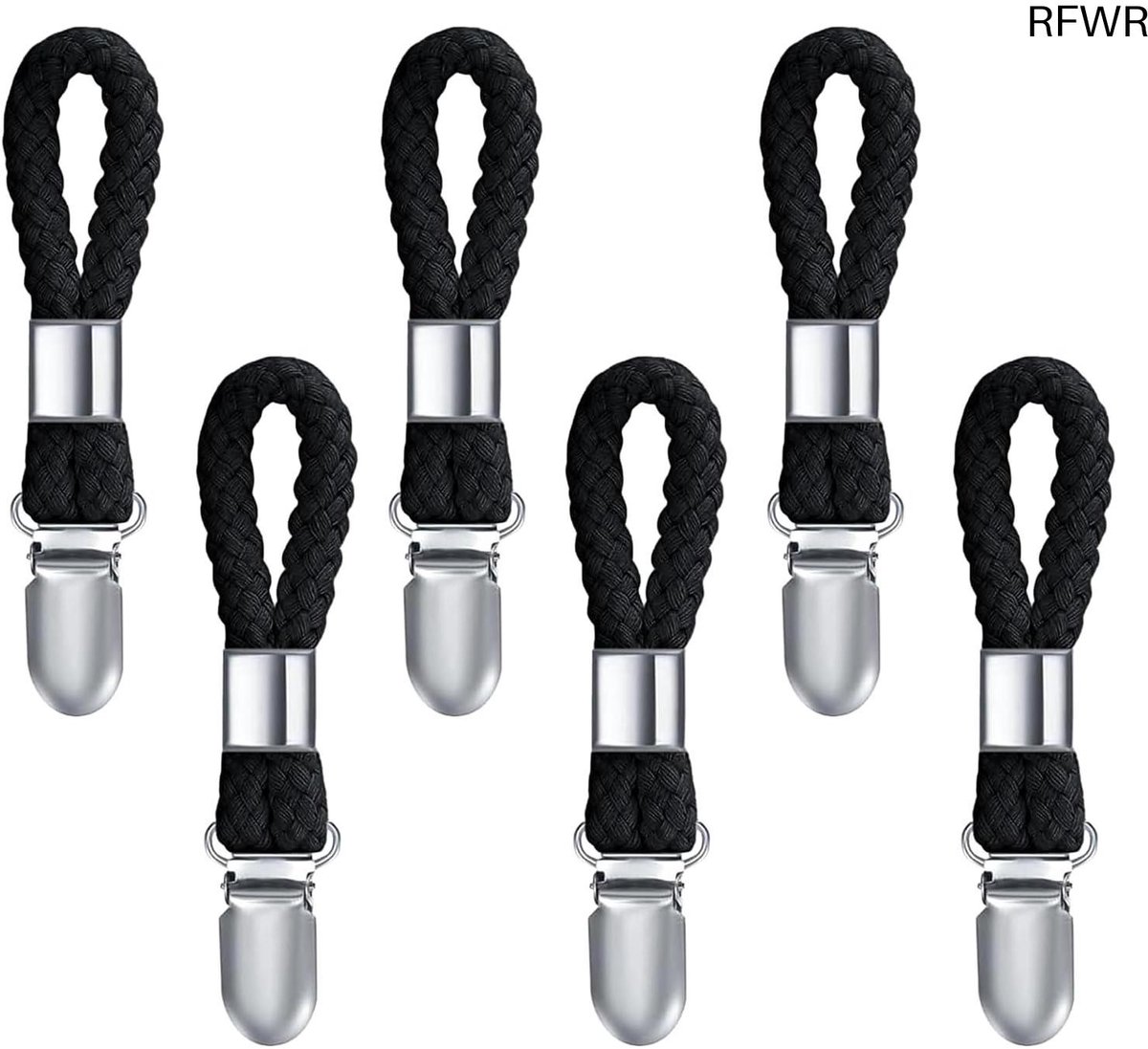 RFWR® Set van 6 handdoekclips - 11,5 cm stevige ophanghaken voor keuken en badkamer, magne