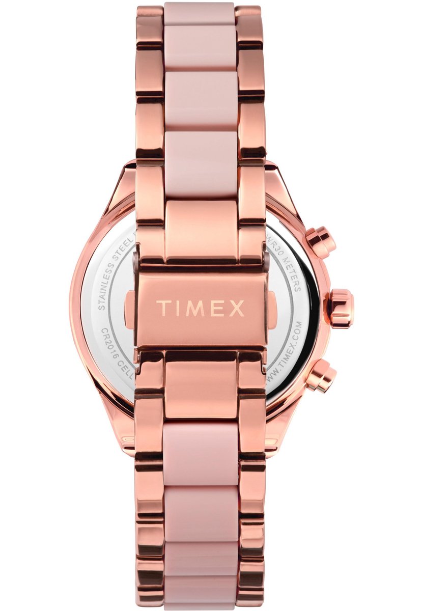 Timex Timex Classic Premium Quartz Analog Chronograph Roségoudkleur Case: 100% Alloy| Bracelet: 100% Alloy 38 mm TW2V74700AJ, TW2V74800AJ, TW2V74900AJ, TW2V75000AJ