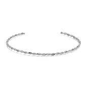 Bracelet Twice As Nice en acier inoxydable argenté, design tressé Argenté 16cm + 3cm