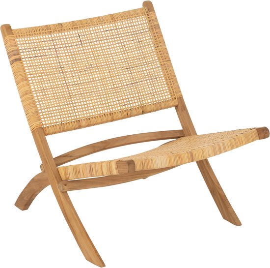 Javaanse Stoel J-Line plooistoel - hout - naturel | bol