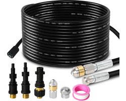 15 Meter Rioolslang Geschikt Voor Kärcher K2, K3, K4, K5, K6, K7 Hogedrukreiniger - Slang Reiniging Set met sproeiers - Rioolrat - Karcher Accessoires