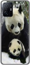 Coque Xiaomi 11T Pro - Panda - Cub - Neige - Coque de téléphone en Siliconen