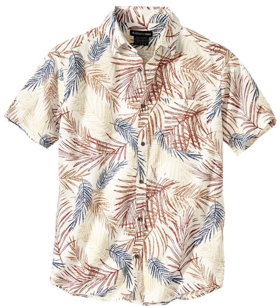 ATLAS FOR MEN - Overhemd met palmenprint - Heren - Verkrijgbaar in grote maten - 3XL