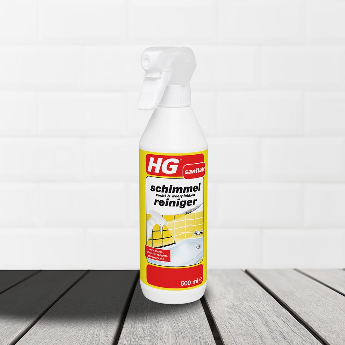 HG schimmelreiniger -  500ml - de NR 1 schimmelverwijderaar - vernietigt de hardnekkigste schimmel     - geschikt voor de badkamer, tegel-, siliconenvoegen, stucwerk
