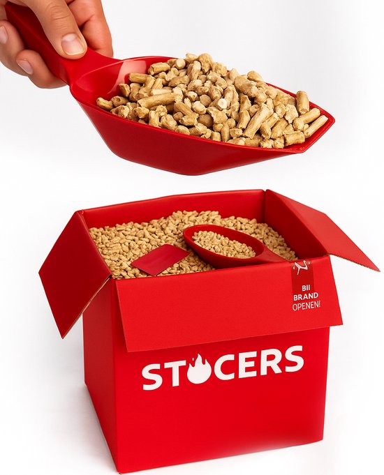 Foto: Houtpellets pelletkachel 20 kilogram hout pellets voor de pellet kachel in doos stocers