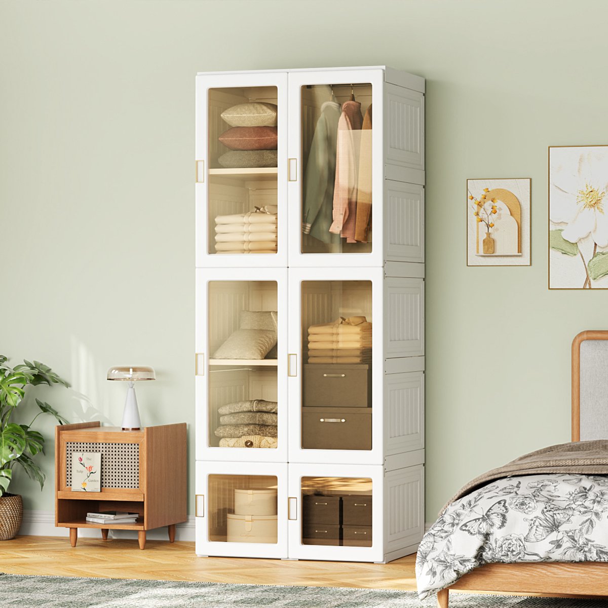 Multifunctionele Kledingkast 1 Deur Dfiorentin, Multifunctionele Kast 1 Deur Dfiorentin Multifunctionele Kast Schoenenkast Schoenenkast Made In Italy 60x19h200 Cm Glanzend Wit