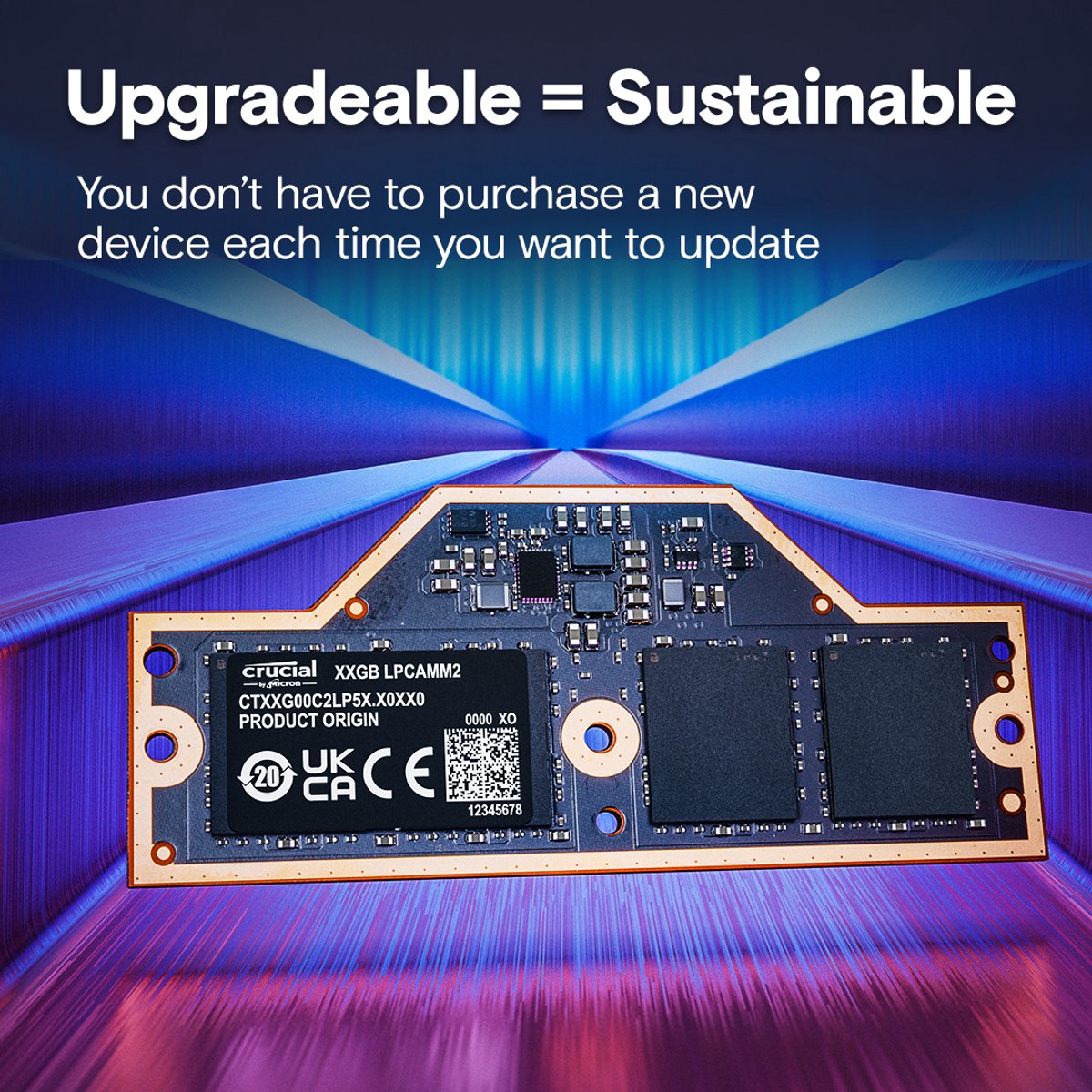 Crucial Ct64G75C2Lp5X Geheugenmodule 64 Gb 1 X 64 Gb Lpddr5X 7500 Mt/S - afbeelding 4