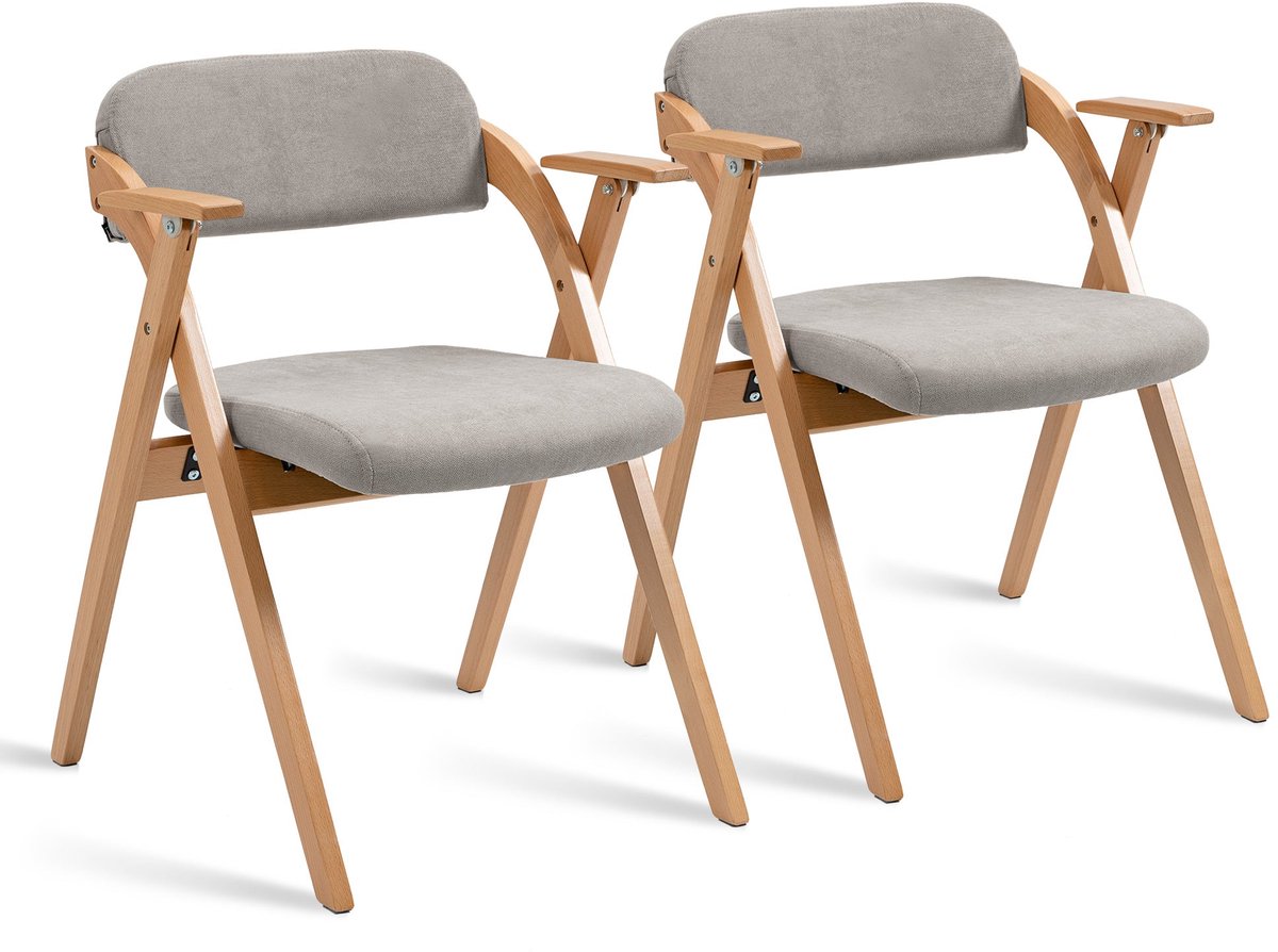 Lot de 2 chaises de salle à manger WELLSTON Velours Orange