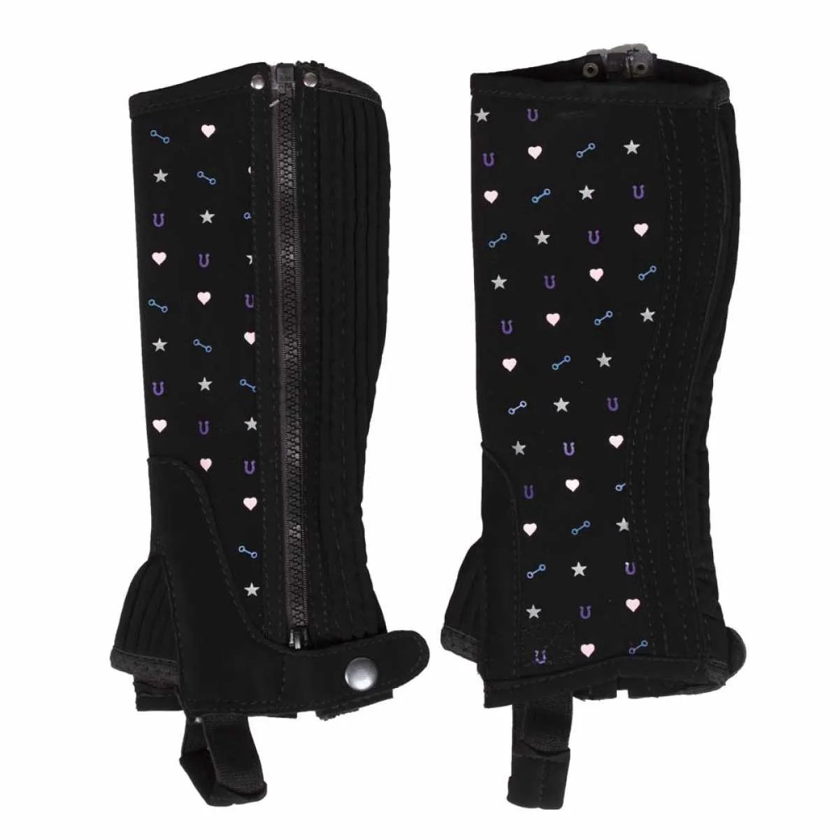 Mondoni Hearts&Horses JR Minichaps - Maat: 140 - Zwart - Polyester