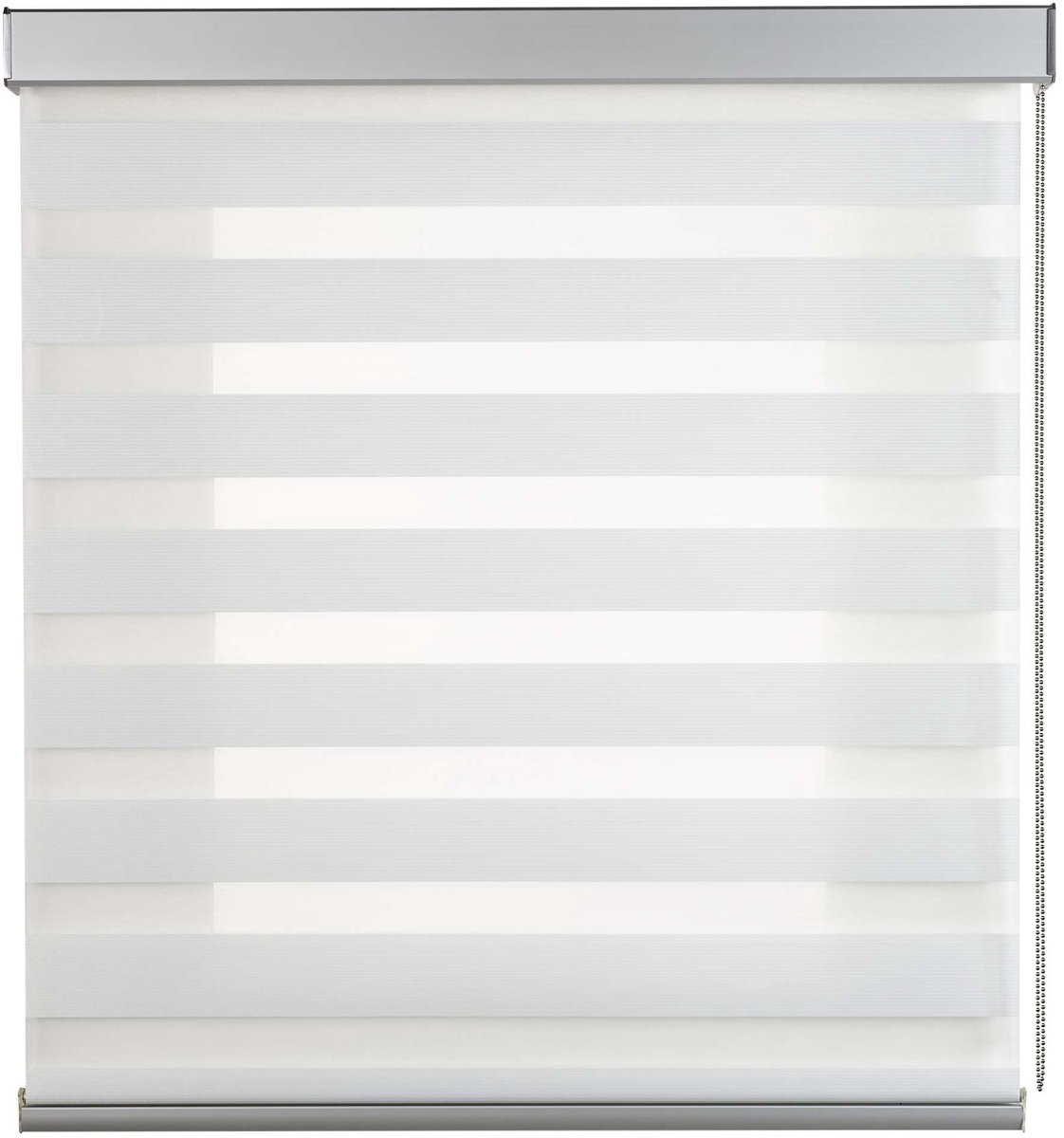 Storesdeco - Duo rolgrodijn met hoogwaardige aluminium afwerkingen, Wit 60x250cm