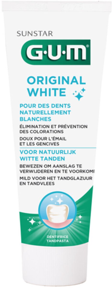 Goedkoopste 4x GUM Tandpasta Original White 75 ml
