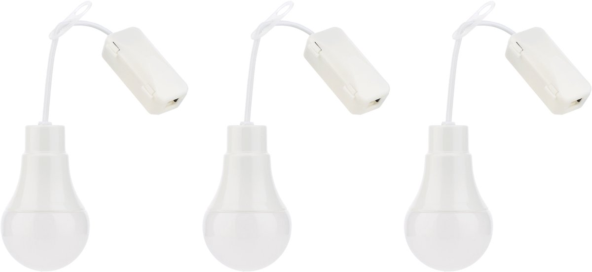 Bailey EcoPack 3x LED Verhuislamp 11W 1055lm 4000K met Kabel - Bouwpendel | Geen fitting | Koel Wit | 11 watt | 15.000 Branduren