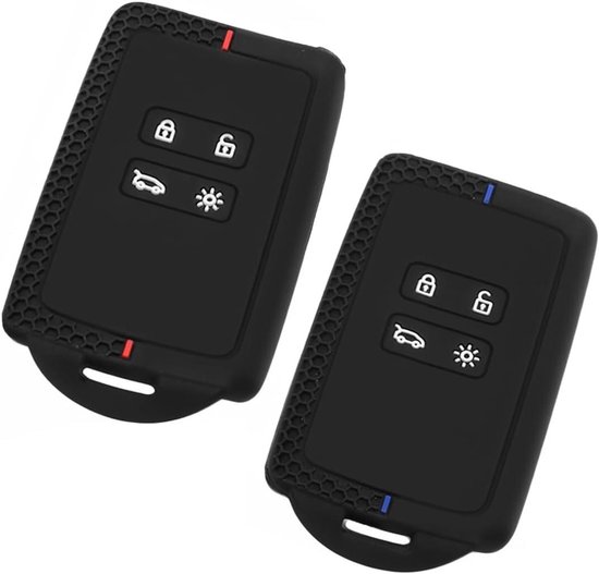 Inovra Plus - Housses de clé de voiture pour Renault - silicone souple - protection anti-chute - étanche - Clio Espace 5 Master Bus Talisman - 2 pièces - protection - accessoires - porte-clés de voiture
