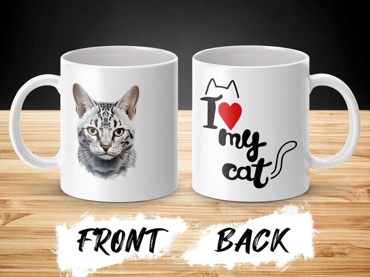 Mok Egyptian Mau cat - kat - I love my cat - cat lovers - katten