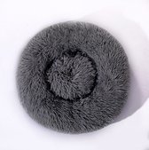 Fluffy Patty Donut Hondenbed - 90cm - Hondenmand - Hondenkussen - Donkergrijs