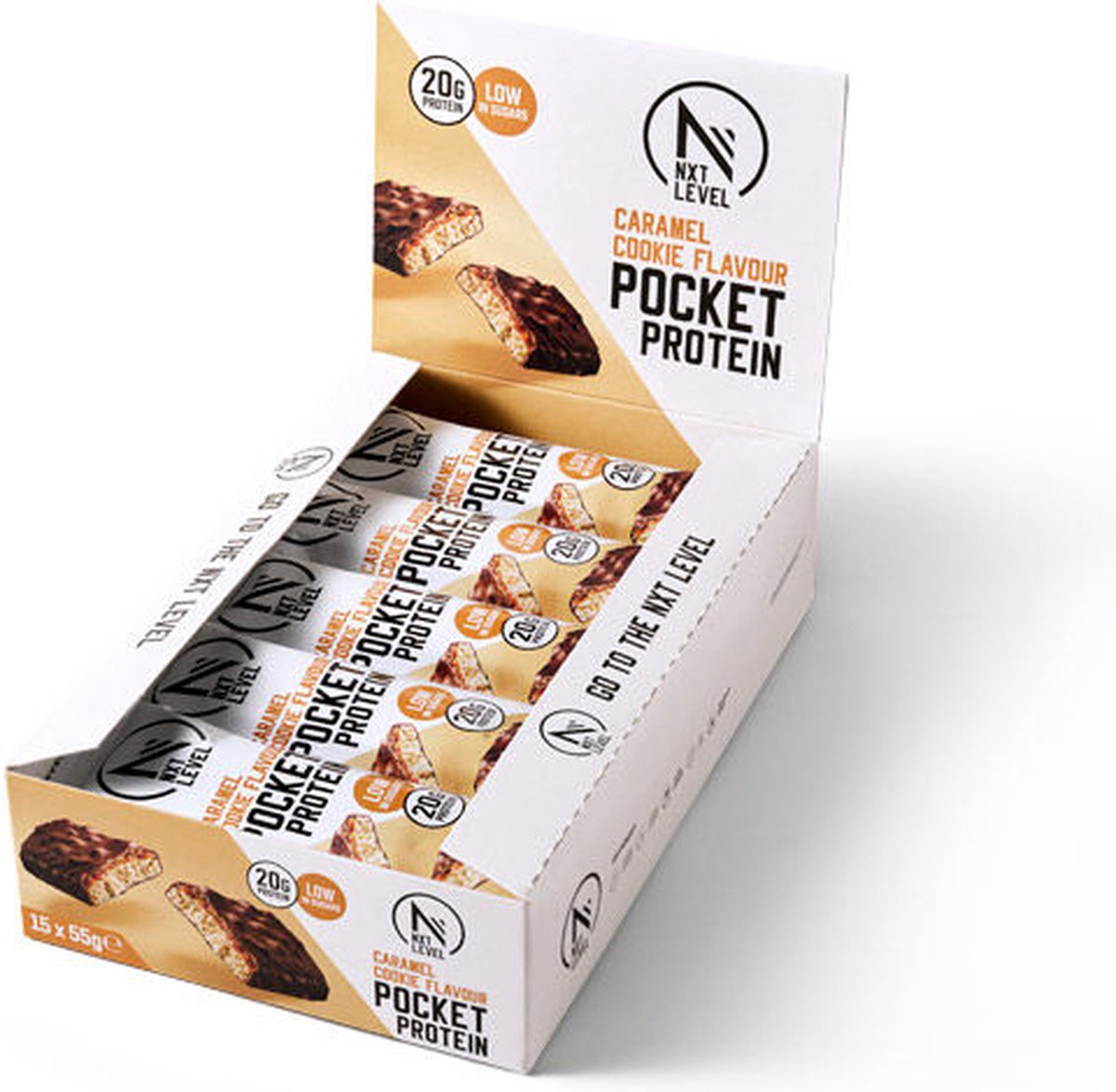 Goedkoopste NXT Level Muscle Builder Proteïne Repen - Caramel Cookie - 15 eiwitrepen