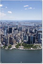 Muurdecoratie New York - USA - Skyline - 120x180 cm - Tuinposter - Tuindoek - Buitenposter