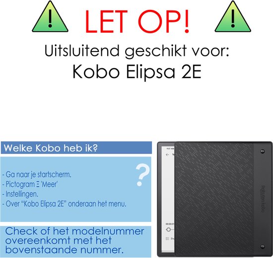 Étui adapté pour Kobo Elipsa 2E Cover Bookcase Cover Sleepcover avec protecteur d'écran - Galaxy