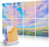 Akoestische panelen zelfklevend 120 x 80 cm - 8 stuks geluidsisolatie wandbekleding - decoratief akoestisch schuim voor wanddecoratie - opnamestudio woonkamer en slaapkamer - geluidsabsorberend acoustic panels