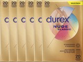Durex Condooms Nude 20st - 6x 20 stuks - Voordeelverpakking