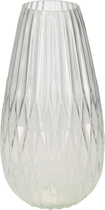 Glazen vaas/vazen Rubina 20 x 37 cm - Bloemenvazen van glas