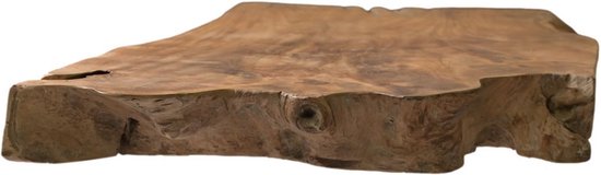 Plateau table basse / 80x50x8 - Naturel - Teck