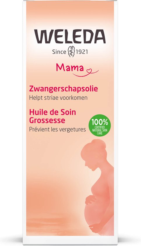 WELEDA Zwangerschapsolie - Lavendel, Wilde Roos & Sinaasappel - Voorkomt & Vermindert Striae - 100% Natuurlijke Ingrediënten - 100ml