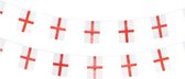 Smiffys - England Flag Rectangle Bunting Feestdecoratie - Wit/Rood