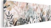 Artaza Canvas Schilderij De Afbeelding is een Aquarelkunstwerk van Bloemen en Grassen - 120x40 - Wanddecoratie - Foto Op Canvas - Canvas Print