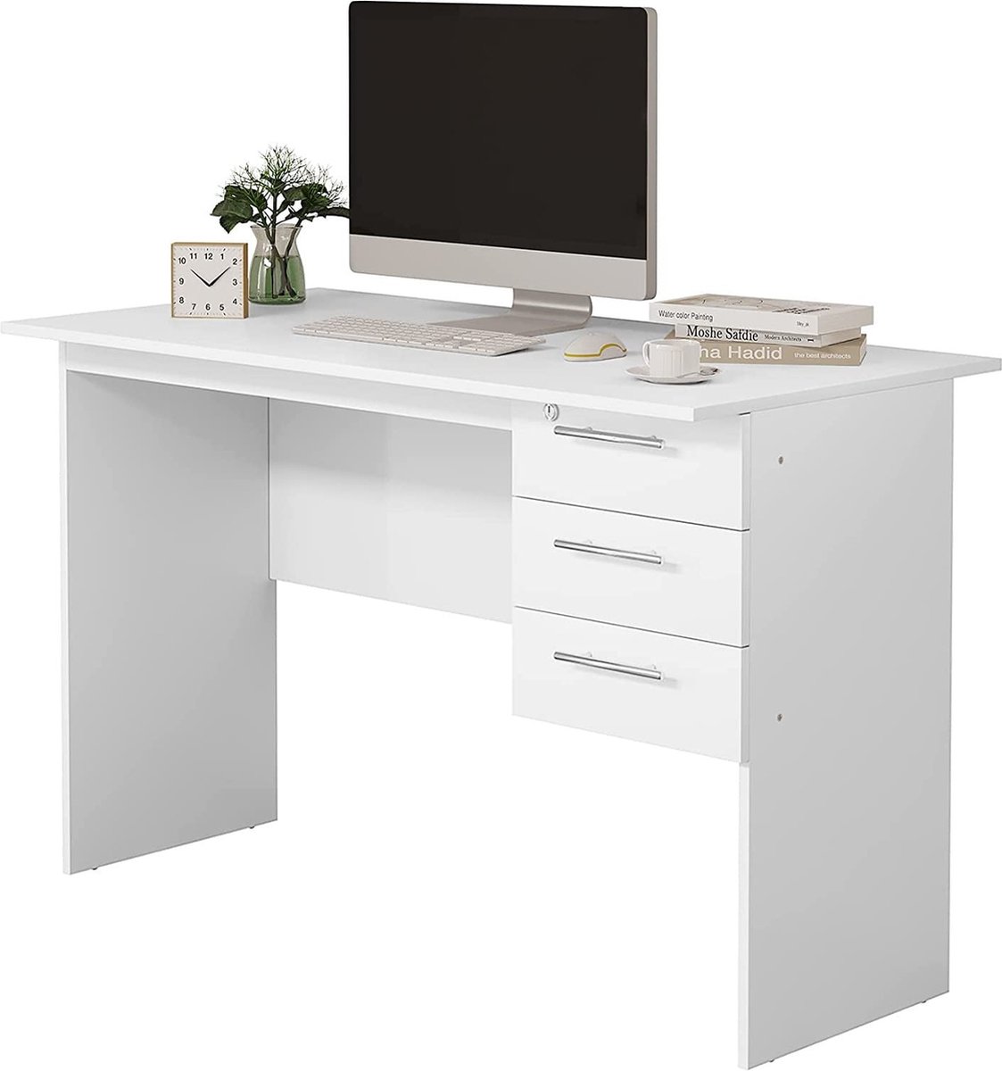 Bureau - Werkstation - Computertafel - Voldoende opbergruimte - Duurzame constructie - Waterbestendig - 120 cm x 75 cm x 59 cm