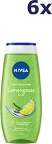 6x NIVEA Lemongrass & Oil Shower Gel 250 ml