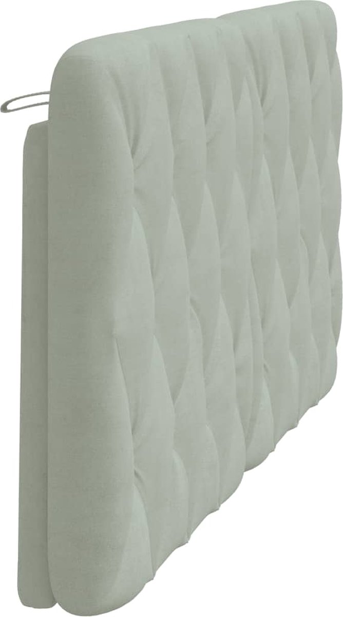 Hoofdbord LED 80x5x118/128 cm fluweel lichtgrijs Hoofdbord LED 80x5x118/128 cm fluweel lichtgrijs