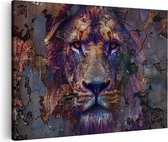 Artaza Canvas Schilderij Afbeelding van een Leeuw - 120x80 - Groot - Foto Op Canvas - Canvas Print