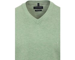 Casa Moda Heren Trui Met V-Hals Pima-Katoen 004430-327 Groen - XL